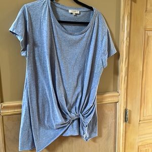 Umgee XL gathered light blue top